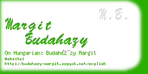 margit budahazy business card